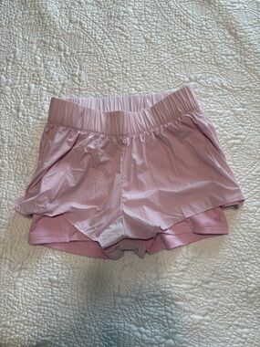 Target x Blogilates Pink Ruffle Shorts